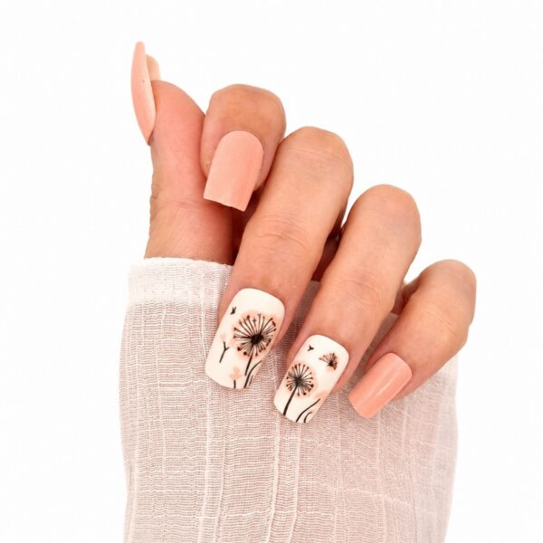 dandelion-flower-press-on-nails-medium-square