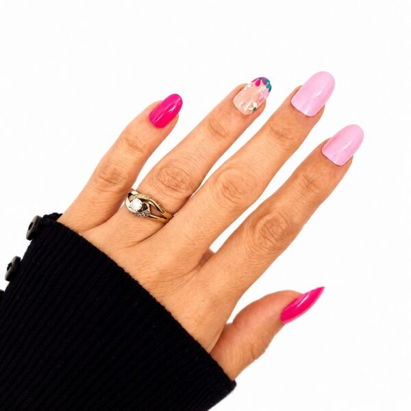 floral-pink-medium-almond-press-on-nails