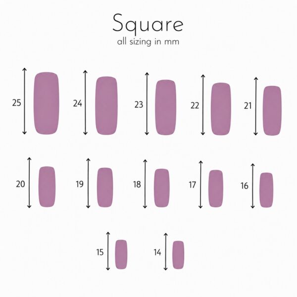 long-square-size-chart