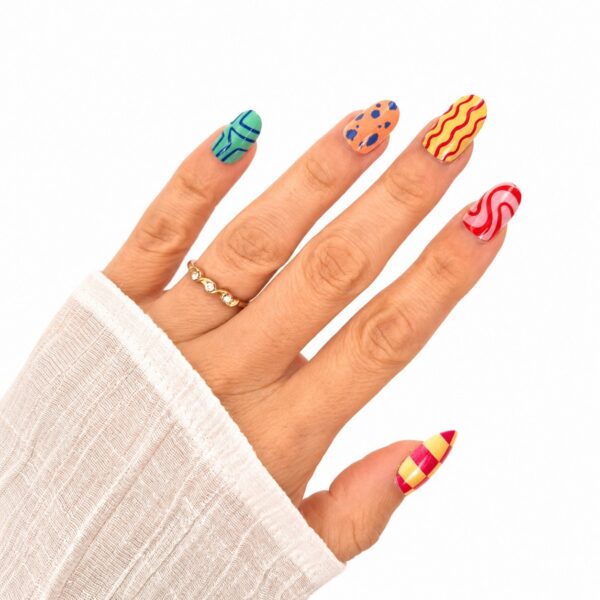 multicolor-medium-almond-press-on-nails