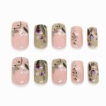pastel-floral-press-on-nails-elegant-spring-garden-design-glamour-woman