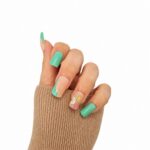 pastel-mint-floral-medium-square-press-on-nails-on-hand