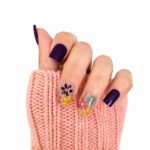 vibrant-blue-floral-short-square-size-press-on-nails-on-hand