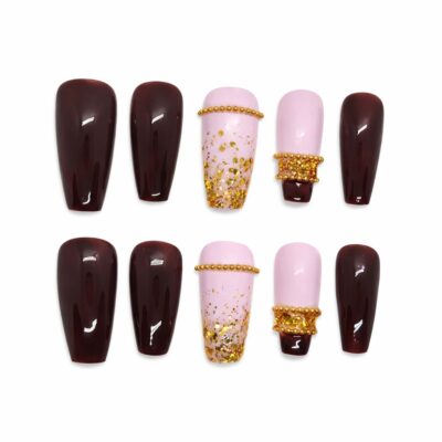 cocoa-belle-handmade-pink-gold-brown-premium-press-on-nails-from-glamour-woman