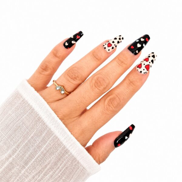 hearts-long-square-press-on-nails
