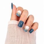 midnight-azure-short-square-press-on-nails-on-hand