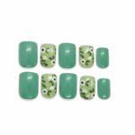 verdant-muse-green-floral-press-on-nails
